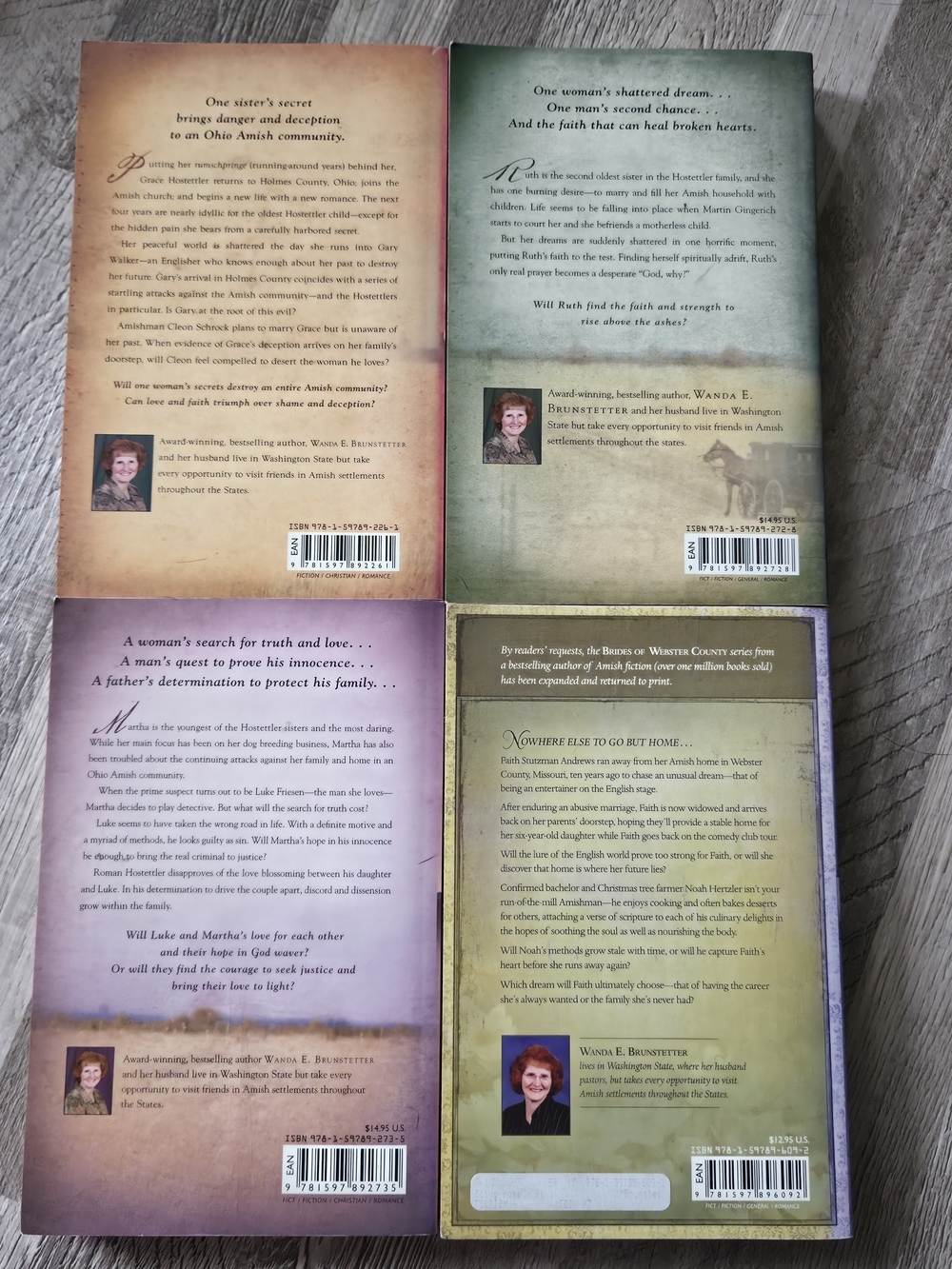Wanda E Brunstetter Amish Fiction Book Lot Sisters of Holmes County Series 4pc - Picture 7 of 16
